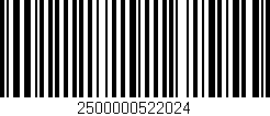 Código de barras (EAN, GTIN, SKU, ISBN): '2500000522024'