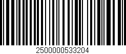 Código de barras (EAN, GTIN, SKU, ISBN): '2500000533204'