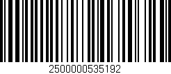 Código de barras (EAN, GTIN, SKU, ISBN): '2500000535192'