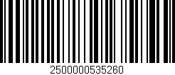 Código de barras (EAN, GTIN, SKU, ISBN): '2500000535260'