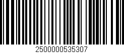 Código de barras (EAN, GTIN, SKU, ISBN): '2500000535307'
