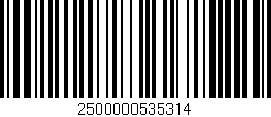 Código de barras (EAN, GTIN, SKU, ISBN): '2500000535314'
