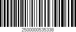 Código de barras (EAN, GTIN, SKU, ISBN): '2500000535338'