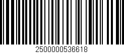Código de barras (EAN, GTIN, SKU, ISBN): '2500000536618'