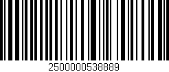 Código de barras (EAN, GTIN, SKU, ISBN): '2500000538889'