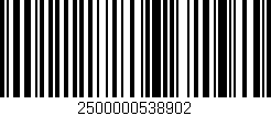 Código de barras (EAN, GTIN, SKU, ISBN): '2500000538902'