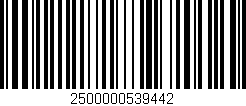 Código de barras (EAN, GTIN, SKU, ISBN): '2500000539442'