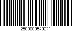 Código de barras (EAN, GTIN, SKU, ISBN): '2500000540271'