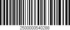 Código de barras (EAN, GTIN, SKU, ISBN): '2500000540288'