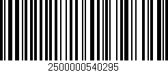 Código de barras (EAN, GTIN, SKU, ISBN): '2500000540295'