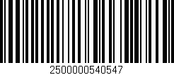 Código de barras (EAN, GTIN, SKU, ISBN): '2500000540547'