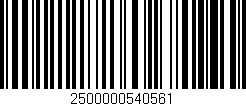 Código de barras (EAN, GTIN, SKU, ISBN): '2500000540561'