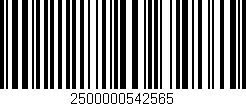 Código de barras (EAN, GTIN, SKU, ISBN): '2500000542565'