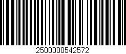Código de barras (EAN, GTIN, SKU, ISBN): '2500000542572'