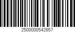 Código de barras (EAN, GTIN, SKU, ISBN): '2500000542657'