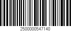 Código de barras (EAN, GTIN, SKU, ISBN): '2500000547140'