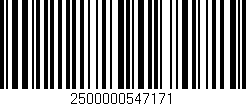 Código de barras (EAN, GTIN, SKU, ISBN): '2500000547171'