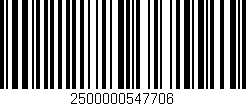 Código de barras (EAN, GTIN, SKU, ISBN): '2500000547706'