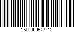 Código de barras (EAN, GTIN, SKU, ISBN): '2500000547713'