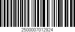 Código de barras (EAN, GTIN, SKU, ISBN): '2500007012924'