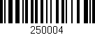 Código de barras (EAN, GTIN, SKU, ISBN): '250004'