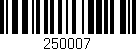 Código de barras (EAN, GTIN, SKU, ISBN): '250007'