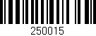 Código de barras (EAN, GTIN, SKU, ISBN): '250015'