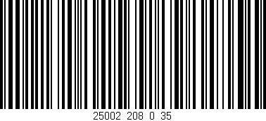 Código de barras (EAN, GTIN, SKU, ISBN): '25002_208_0_35'