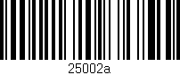 Código de barras (EAN, GTIN, SKU, ISBN): '25002a'