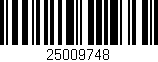 Código de barras (EAN, GTIN, SKU, ISBN): '25009748'