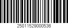 Código de barras (EAN, GTIN, SKU, ISBN): '25011529000536'