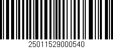Código de barras (EAN, GTIN, SKU, ISBN): '25011529000540'