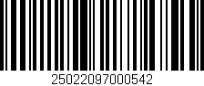 Código de barras (EAN, GTIN, SKU, ISBN): '25022097000542'