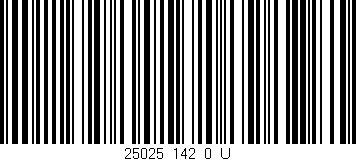 Código de barras (EAN, GTIN, SKU, ISBN): '25025_142_0_U'