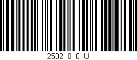 Código de barras (EAN, GTIN, SKU, ISBN): '2502_0_0_U'