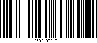 Código de barras (EAN, GTIN, SKU, ISBN): '2503_883_0_U'