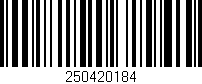 Código de barras (EAN, GTIN, SKU, ISBN): '250420184'