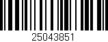 Código de barras (EAN, GTIN, SKU, ISBN): '25043851'