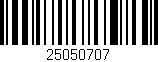 Código de barras (EAN, GTIN, SKU, ISBN): '25050707'