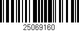 Código de barras (EAN, GTIN, SKU, ISBN): '25069160'