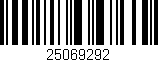 Código de barras (EAN, GTIN, SKU, ISBN): '25069292'