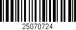 Código de barras (EAN, GTIN, SKU, ISBN): '25070724'
