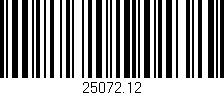 Código de barras (EAN, GTIN, SKU, ISBN): '25072.12'