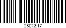 Código de barras (EAN, GTIN, SKU, ISBN): '25072.17'