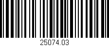 Código de barras (EAN, GTIN, SKU, ISBN): '25074.03'