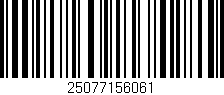 Código de barras (EAN, GTIN, SKU, ISBN): '25077156061'