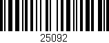 Código de barras (EAN, GTIN, SKU, ISBN): '25092'