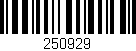 Código de barras (EAN, GTIN, SKU, ISBN): '250929'