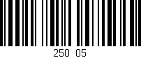 Código de barras (EAN, GTIN, SKU, ISBN): '250/05'
