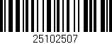 Código de barras (EAN, GTIN, SKU, ISBN): '25102507'